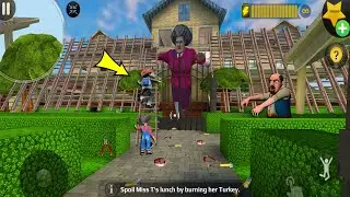 Scary Teacher 3D - троллинг мисс Т, множество ловушек и лестниц (мод-меню), часть 5285 #scaryteac...