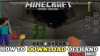 MINECRAFT PE 1.21 OFF HAND TORCH MOD (EASY DOWNLOAD!!)😍