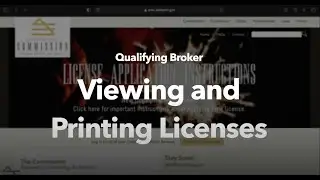Qualifying Broker - Viewing and Printing Licenses