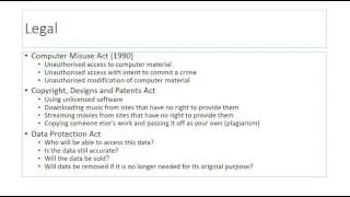 [OCR Computing Revision Video] 2.1.1 - Ethical, environmental, legal considerations