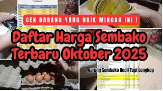 Daftar Harga Sembako Terbaru Oktober 2025 | Cek Barang yang Naik Minggu Ini!