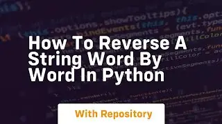how to reverse a string word by word in python