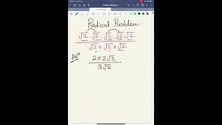 Radical Calculations - no Calculator |no calculator |math olympiad #maths #nocalculator #radical