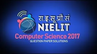 NIELIT Computer Science 2017 Non Technical Aptitude Question paper solution