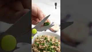 Strip and snip herbs with ease with these multi-use scissors! ✂️#kitchengadgets #cooking #recipe