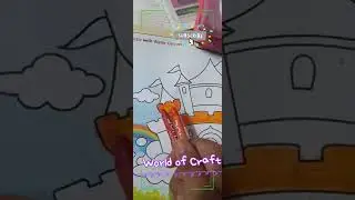 Colouring a castle 🏰 ✨.Subscribe to my channel pls 🥰#shorts #drawing #Colouring #castle #colour