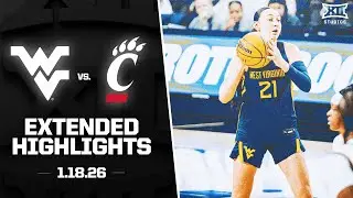 West Virginia vs. Cincinnati Extended Highlights | 2025-26 Big 12 Women's Basketball