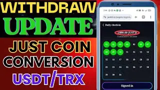 Just Coin Withdraw Update|Binance Listed|Free & Easy Crypto