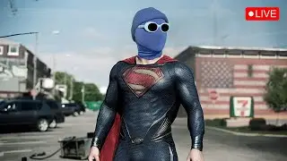 🔵 #1 Bluest SUPERMAN 🔵Blue man SAVES the day!🔵