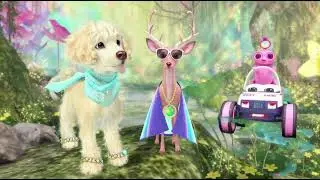 Whimsical Forest Ride 🌳🐶🦌👽 | Cartoon Dog, Deer & Alien Vehicle | Dream Tales360