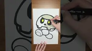 Mario Bros Bone Goomba | Coloring Pages