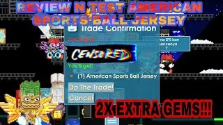 American Sports Ball Jersey Double Gems? Ez BGL!! Growtopia2020