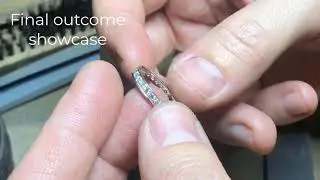 Setting : 5 Prong Pave Setting Process - 18ct White Gold Band