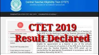 CTET 2019 result declared