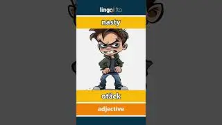 🇬🇧🇸🇪 nasty - ot&auml;ck : vocabulary builder : learn English : l&aring;t oss l&auml;ra oss engelska