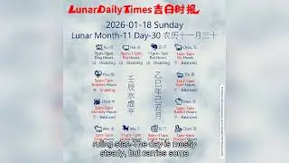 Lunar Calendar Insights | January 18, 2026 | Auspicious Hours & Daily Wisdom by Lunar Daily Times