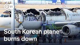 Several injured after plane catches fire on runway | DW News