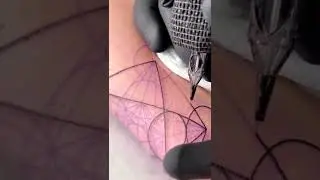 Long line #tattoo #tattooartist #tattooshorts #tattooliner #linework #sparkcartridges #tattoostudio