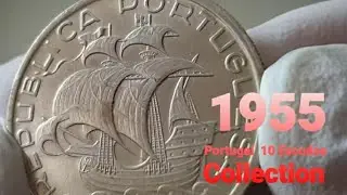 Rare Portugal  Coin  10 Escudos Silver Coin 1955 Viewing & Mintage  quantity (1954~1955)