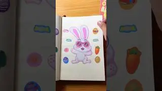 🐰🌸 DIY Cute Easter Bunny Makeup Stickers #sticker #toys #diycrafts