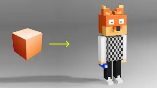 Я создал 3D NFT-животных в Blender (воксельное искусство)