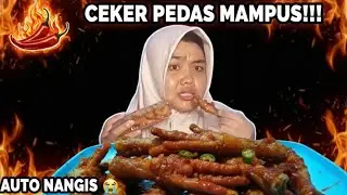 gimana ya rasanya? nyobain ceker krispi dibaluri saos pedas🤯🥵