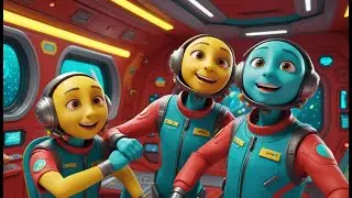 Among Us Teal Crewmate Forgot to Fix the Reactor AV1 | Nursery Rhymes for Kids & Baby Songs