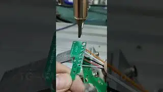 Simultaneous soldering of 3-wire perforation on the PCB board #automaticsolderingmachine Day - 3