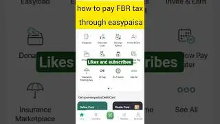 how to pay FBR tax through easypaisa #shortvideo #fbr #income #easypaisaaccount