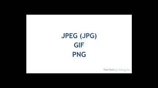 What are the most common image types on the web?