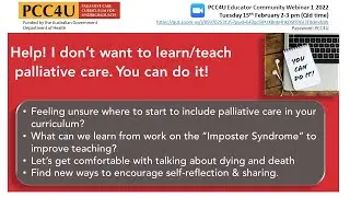 PCC4U Educator Webinar 1 - You can do it!