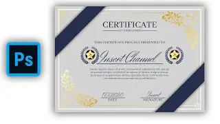 Certificate Template Design - Photoshop CC Tutorial
