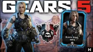 GEARS 5 Character Showcase, The Return of Black Steel Armored Anya Multiplayer VS CTF Event on Mercy