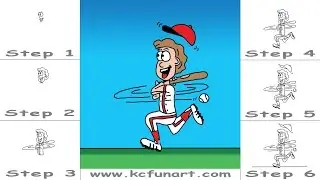138-How to Draw a Cartoon Baseball Player-Male