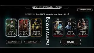 MK Mobile Elder Wind Tower New Update Gameplay Boss Stage 190-190 And Rewards.