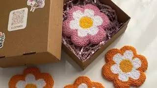 Подставка под кружку, выполненная в технике вышивки иглой @Needleart7 #искусство #вышивкаиглой #с...