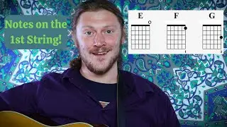 Reading Music on Guitar: Notes on the 1st string - Basic Theory Lesson