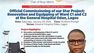 Rotary Club of Ikoyi Metro to Commission Healthcare Star Project at General Hospital Odan Today