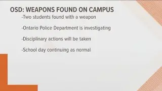 Weapons found on Ontario High School campus