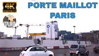 【4K】🇫🇷Paris Walking Tour》Around the Construction of The New Place de la Porte Maillot 2021