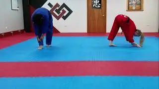 Taekwondo Stretching Routine for Hamstrings. Stretch, Hammer, Front Snap, Push, & Crescent Kicks.