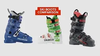 Comparison of Salomon S/PRO RACE 140, Dalbello DRS 130, and Rossignol HERO WORLD CUP 140 LV.