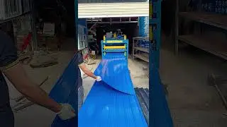 Color steel tile press machine video in Wenshan. #rollfomingmachine