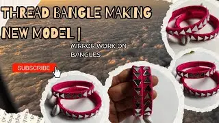 Mirror work on cotton thread bangles / Handmade bangles/diy bangles #diy #bangladesh #easymade 