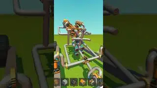 V8 Piston Engine in a Car with Gearing and a Clutch in Scrap Mechanic #scrapmechanic #pistons #short