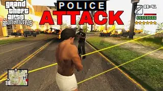 GTA SANANDRES POLICE SIX STARS ⭐️⭐️⭐️⭐️⭐️⭐️#gtasanandreas #police #attack #usa 
