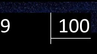 Dividir 9 entre 100 , division inexacta con resultado decimal  . Como se dividen 2 numeros
