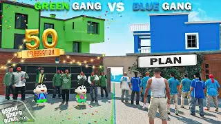 Shinchan Green Gang Celebration Vs Franklin Blue Gang Revenge Planning In GTA 5!