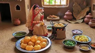 Miniature Doll Pani Puri ASMR 🥙 | Tiny Indian Village Kitchen Cooking