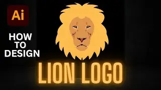 Lion Logo Design in Adobe Illustrator | Illustrator tutorial | #illustrator